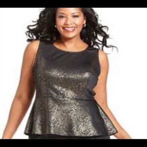 Alfani Sleeveless Peplum Top